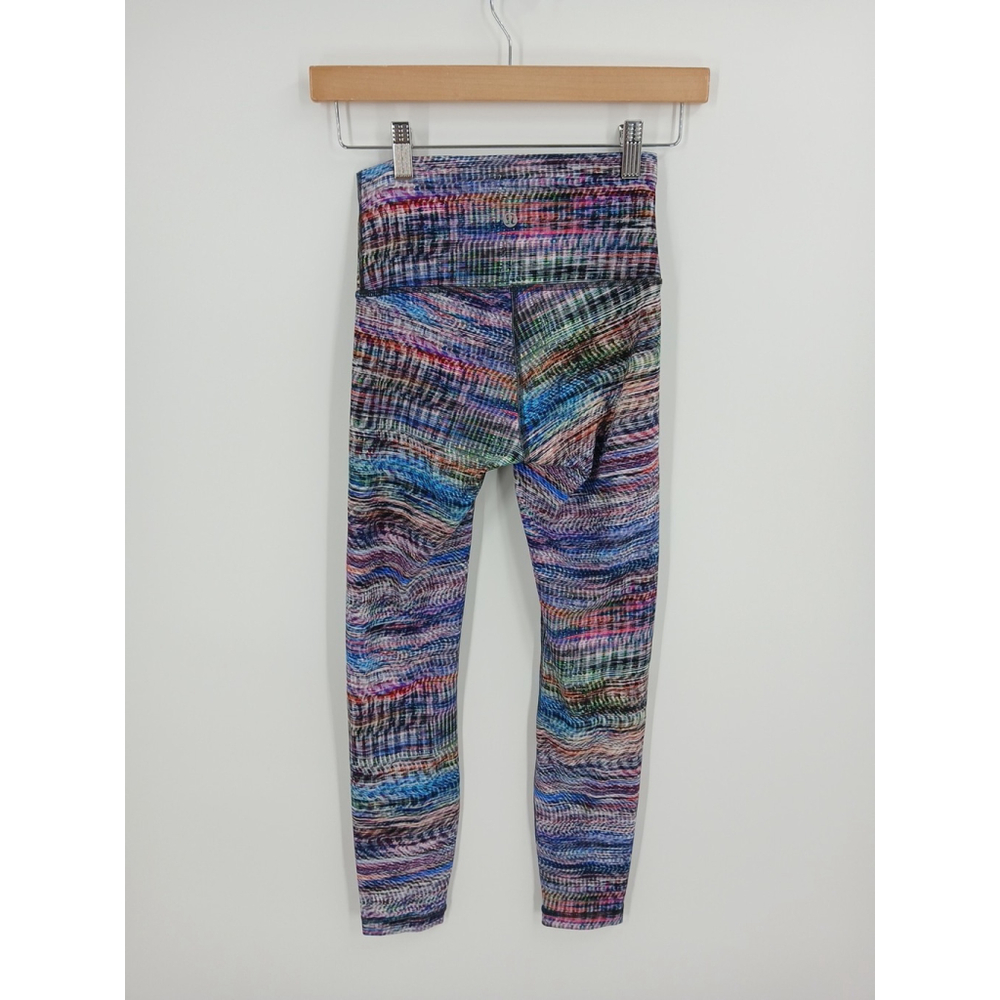 Lululemon Wunder Train Hi Rise Crop Legging Digital Oasis Womens 4 - Picture 3 of 5